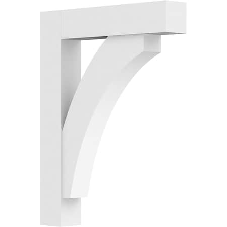 Ekena Millwork Standard Thorton Architectural Grade PVC Bracket with Block Ends, 3"W x 20"D x 26"H BKTP03X20X26THR05